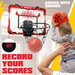 BELLOCHIDDO Basketball Hoop Indoor for Kids and Adults - Mini Basketball Hoop with Electronic Scorerboard and 3 Balls, Over The Door Basketball Hoop Indoor for Wall Bedroom and Office from 