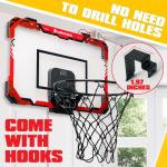 BELLOCHIDDO Basketball Hoop Indoor for Kids and Adults - Mini Basketball Hoop with Electronic Scorerboard and 3 Balls, Over The Door Basketball Hoop Indoor for Wall Bedroom and Office from 