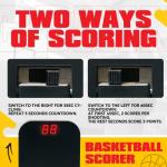 BELLOCHIDDO Basketball Hoop Indoor for Kids and Adults - Mini Basketball Hoop with Electronic Scorerboard and 3 Balls, Over The Door Basketball Hoop Indoor for Wall Bedroom and Office from 