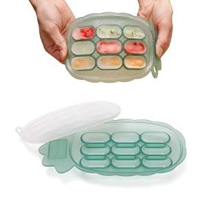 haakaa Silicone Nibble Freezer Tray -Breast Milk Teething Popsicle Mold | Baby Fruit Food Feeder Teether Tray | Ice Cube Maker Serving Plate Stackable Snack Storage Tray - Baby |Toddler- BPA Free from haakaa