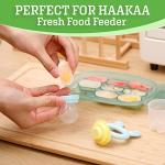 haakaa Silicone Nibble Freezer Tray -Breast Milk Teething Popsicle Mold | Baby Fruit Food Feeder Teether Tray | Ice Cube Maker Serving Plate Stackable Snack Storage Tray - Baby |Toddler- BPA Free from haakaa