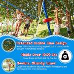 Double Slackline Obstacle Course - 110 Ft Line - Ninja Warrior Course with Monkey Bars - Ninja Slackline for Kids - Patented Double Line Design (110' Ultimate Warrior Set, with Rickety Bridge) from Lillian Imports LLC