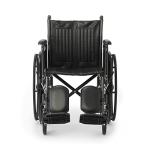 Medline K1 Basic Vinyl Wheelchair with Full-Length Arms and Elevating Leg Rests, 18-Inch Wide Seat by Medline