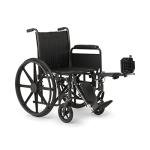 Medline K1 Basic Vinyl Wheelchair with Full-Length Arms and Elevating Leg Rests, 18-Inch Wide Seat by Medline