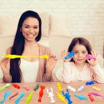 Rcanedny 56 Pieces Slingshot Animals Finger Toys Funny Stretchable Flick Rubber Animals Slingshots Flying Novelty Finger Stretchy Game for Flying Games and Party Favors by Rcanedny