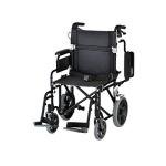 NOVA Lightweight Transport Chair with Locking Hand Brakes, 12â Rear Wheels, Removable & Flip Up Arms for Easy Transfer, Anti-Tippers Included, Black from AmazonUs/NOHT9