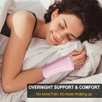 Ztl Carpal Tunnel Wrist Brace for Men Women Pain Relief, Upgraded Breathable Wrist Splint Night Support with Adjustable Straps, Hand Brace for Tendonitis, Arthritis, Sprains (Left Hand, Pink, S/M) from Ztl