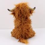 Abawaka 9.8inch Highland Cow Stuffed Animal Realistic Cow Plush Cattle Simulation Highland Cuddly Plushie Doll Farm Home Decor(Brown) from Abawaka