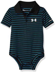 Under Armour baby boys Logo Polo Bodysuit, Black Stripes, 6-9 Months US from Under Amour Children's Apparel