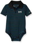 Under Armour baby boys Logo Polo Bodysuit, Black Stripes, 6-9 Months US from Under Amour Children's Apparel