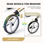 OasisSpace Foldable Rollator Walker with Seat (Golden) by OasisSpace