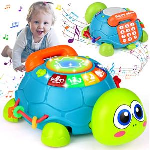 Baby Toys 6 to 12 Months, Tummy Time Toys Musical Turtle Crawling Toys with Light, Sound, Play Phone, Infant Toys 0-3 3-6 6-12 12-18 Months Birthday Toys for 1 Year Old Boy Girl Toddler Toys Age 1-2 from Ouriky