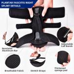 Vidaoheh Plantar Fasciitis Night Splint, Upgrade 3 Adjustable Straps Plantar Fasciitis Night Splint Relief Plantar Fasciitis, Foot Drop, Achilles Tendonitis, Day&Night Black-2 Packs by Vidaoheh
