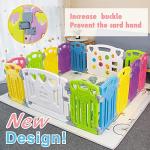 Baby Playpen Kids Activity Centre Safety Play Yard Home Indoor Outdoor New Pen (Multicolour, Classic Set 14 Panel) by Joren