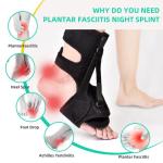 Vidaoheh Plantar Fasciitis Night Splint, Upgrade 3 Adjustable Straps Plantar Fasciitis Night Splint Relief Plantar Fasciitis, Foot Drop, Achilles Tendonitis, Day&Night Black-2 Packs by Vidaoheh