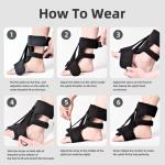 Vidaoheh Plantar Fasciitis Night Splint, Upgrade 3 Adjustable Straps Plantar Fasciitis Night Splint Relief Plantar Fasciitis, Foot Drop, Achilles Tendonitis, Day&Night Black-2 Packs by Vidaoheh