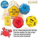 Covelico Kids Exercise Equipment - Exercise Dice for Kids, Play Fun Outdoor Games & Outdoor Activities with This Movement Dice, Sports & Outdoor Play Toys & Playground Toys - Elementary Active Games from Covelico PTY LTD