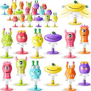 Big Eye Animal Toys Spring Launchers Toys Jumping Toys Bouncy Party Favors for Boys and Girls Classroom Prizes Return Gifts Goodie Bag Fillers, 6 Styles (Cute Style, 48 Pieces) by Deekin