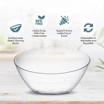 Posh Setting Crystal Clear, Disposable Premium Hard Plastic Medium Angled Bowl, Party, Salad, Snack and Fruit Bowl 5 Pack by Posh Setting