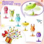 Big Eye Animal Toys Spring Launchers Toys Jumping Toys Bouncy Party Favors for Boys and Girls Classroom Prizes Return Gifts Goodie Bag Fillers, 6 Styles (Cute Style, 48 Pieces) by Deekin