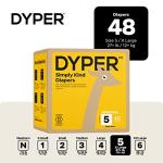 DYPER Viscose from Bamboo Baby Diapers Size 5 | Honest Ingredients | Cloth Alternative | Day & Overnight | Made with Plant-Based* Materials | Hypoallergenic for Sensitive Skin, Unscented from DYPER