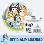 Unique Bluey Birthday Party Supplies | Serves 16 Guests | Bluey Party Supplies | Bluey Party Decorations | Banner, Table Cloth, Dinner & Cake Plates, Napkins, Sticker | Officially Licensed by Unique