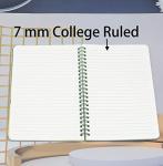 Yansanido Spiral Notebook, 4 Pcs 4 Color A5 Thick Plastic Hardcover 7mm College Ruled Paper 80 Sheets (160 Pages) Journal for School and Office Supplies (4 Pcs A5) from Yansanido