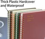 Yansanido Spiral Notebook, 4 Pcs 4 Color A5 Thick Plastic Hardcover 7mm College Ruled Paper 80 Sheets (160 Pages) Journal for School and Office Supplies (4 Pcs A5) from Yansanido