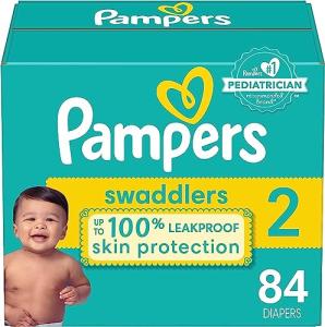 Pampers Swaddlers Newborn Diaper Size 2 84 Count by AmazonUs/PRFY7