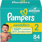 Pampers Swaddlers Newborn Diaper Size 2 84 Count by AmazonUs/PRFY7