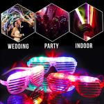 120 Pack Patriotic Glow Sticks Party Supplies LED Light Up Toys Glow in The Dark for Kid/Adult with 100 Glow Stick Necklaces Bracelets 20 Shutter Shades Glasses Birthday Carnival July 4th Party Favor by 