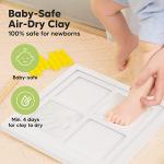 Baby Hand and Footprint Kit - Baby Footprint Kit, Baby Girl Gifts,Baby Boy Gifts,Baby Registry Search,New Baby Shower Gifts for Boys,Girls, Newborn Baby Handprint Footprint Keepsake Kit (Alpine White) from KeaBabies