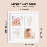 Baby Hand and Footprint Kit - Baby Footprint Kit, Baby Girl Gifts,Baby Boy Gifts,Baby Registry Search,New Baby Shower Gifts for Boys,Girls, Newborn Baby Handprint Footprint Keepsake Kit (Alpine White) from KeaBabies