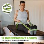 Gradient Fitness Stretching Strap for Physical Therapy, 12 Multi-Loop Stretch Strap 1" W x 8' L, Neoprene Handles, Physical Therapy Equipment, Yoga Straps for Stretching, Leg Stretcher (Green) by Gradient Fitness