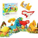 JOY SPOT! 3D Magnetic Dinosaurs Toy Play Set,Dinosaur Puzzles for Kids,Educational Preschool Contruction Game,4 Realistic Jurassic Dinosaur,Dino World Gift Set for Toddlers Learning & Development from JOY SPOT!