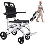 Broobey Lightweight Folding Transport Wheelchairs for Adults and Seniors, Transport Travel Chair Weight Only 16lbs Support 220Lbs by Broobey