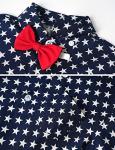 A&J DESIGN Baby Boy Suit Forth 4th of July American Flag Outfit Patriotic Suspender Formal Dress Clothes Shorts Navy Blue Star 12-18 Months by 