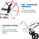 Broobey Lightweight Folding Transport Wheelchairs for Adults and Seniors, Transport Travel Chair Weight Only 16lbs Support 220Lbs by Broobey