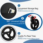 Broobey Lightweight Folding Transport Wheelchairs for Adults and Seniors, Transport Travel Chair Weight Only 16lbs Support 220Lbs by Broobey