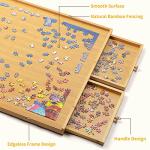 2000 Pieces Bamboo Jigsaw Puzzle Board Table - Puzzle Board with 4 Drawers and Cover Mat, 41" x 30" Jigsaw Puzzle Table for Puzzle Storage, Puzzle Accessories, Portable Puzzle Tables for Adults, Kids by xinyoec