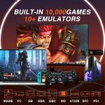 Wireless Retro Game Console, 8K Ultra HD Nostalgia Video Game Stick 10000+ Games Built-in, Plug and Play, 10+ Classic Emulators, 64G, with Dual 2.4GHz Wireless Gamepads, 1m USB Cable by Jhomon