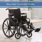 McKesson Wheelchair, Swing Away Foot Leg Rest, Elevating Leg Rest, Desk Length Arms Flip Back, 20 in Seat, 300 lbs Weight Capacity, 1 Count from MCK BRAND