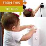 Baby Safety Outlet Cover BOX [Patent Pending] Double Lock for Much Better Toddler Proofing, Easier Operation, Simple 3 Step Install with Included Screws. Provides Extra Space Inside for Plugs,Adapters by Wappa