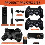 Wireless Retro Game Console, 8K Ultra HD Nostalgia Video Game Stick 10000+ Games Built-in, Plug and Play, 10+ Classic Emulators, 64G, with Dual 2.4GHz Wireless Gamepads, 1m USB Cable by Jhomon