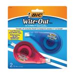 BIC Wite-Out Brand EZ Correct Correction Tape, 39.3 Feet, 2-Count Pack of white Correction Tape, Fast, Clean and Easy to Use Tear-Resistant Tape Office or School Supplies by BIC Corporation