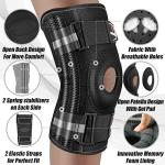 NEENCA Professional Knee Brace for Knee Pain, Medical Knee Support with Patella Gel Pad & Side Stabilizers, Best for Arthritis, Meniscus Tear, Injury Recovery, Knee Pain Relief, ACL, Sports. (Black, Large) from NEENCA