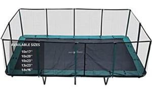 Happy Trampoline - Gymnastic Outdoor Adults Kids Rectangle Trampoline with Net Enclosure - High Performance Commercial Grade Heavy Weight Jumping Capacity (10 X 20 Ft, 10X20 Rectangle) from Happy Trampoline Galactic Xtreme Model