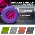 AOKOY Load 200Ibs Side by Side 2-Seater Kids Car, 24V Kids Ride On UTV Battery Powered Kids Car w/Remote Control 4x4 Ride On Car for Girls Off Road Truck 24V Ride On Toy, Pink&Purple by AOKOY