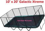 Happy Trampoline - Gymnastic Outdoor Adults Kids Rectangle Trampoline with Net Enclosure - High Performance Commercial Grade Heavy Weight Jumping Capacity (10 X 20 Ft, 10X20 Rectangle) from Happy Trampoline Galactic Xtreme Model
