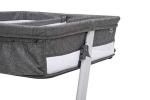 Simmons Kids By The Bed City Sleeper Bassinet for Twins - Adjustable Height Portable Crib with Wheels & Airflow Mesh, Grey Tweed by Delta Children
